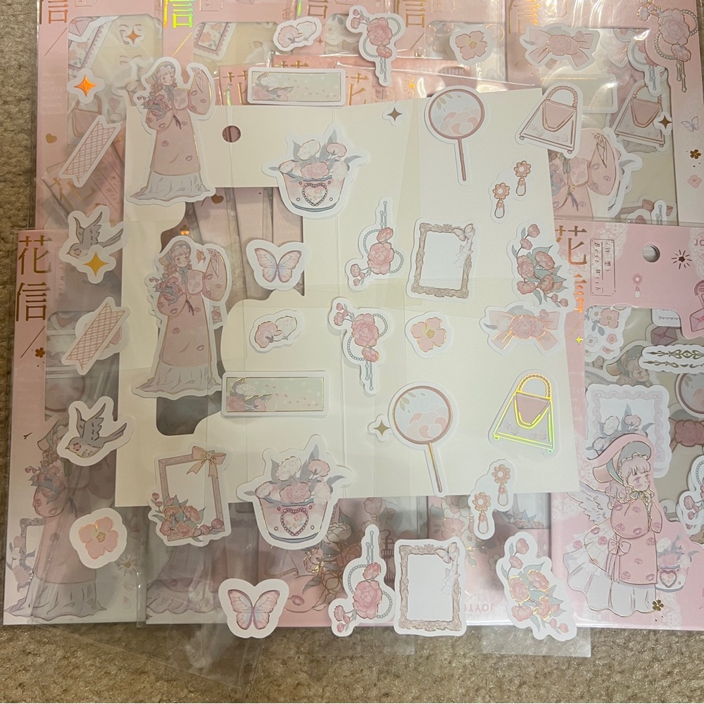 Set of 2 Cute Fairy Pinky Pastel Sticker